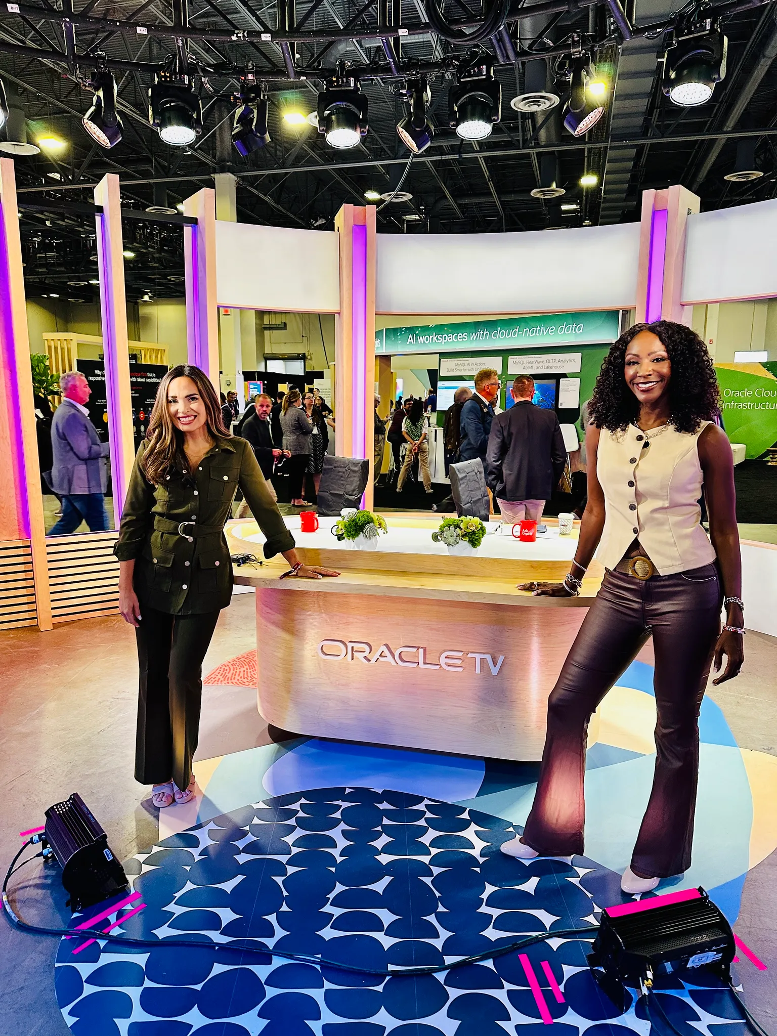 Kay Malcolm on the Oracle TV set