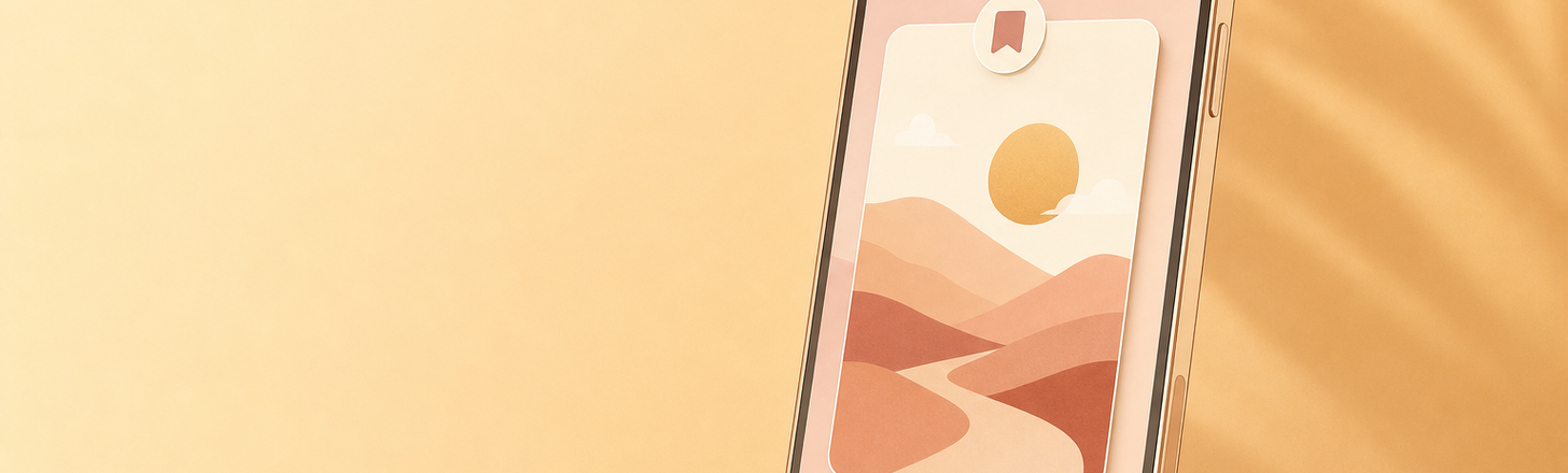 a phone showing a saved prompt