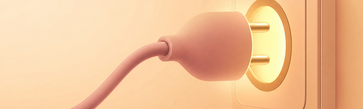 a plug sliding into a socket