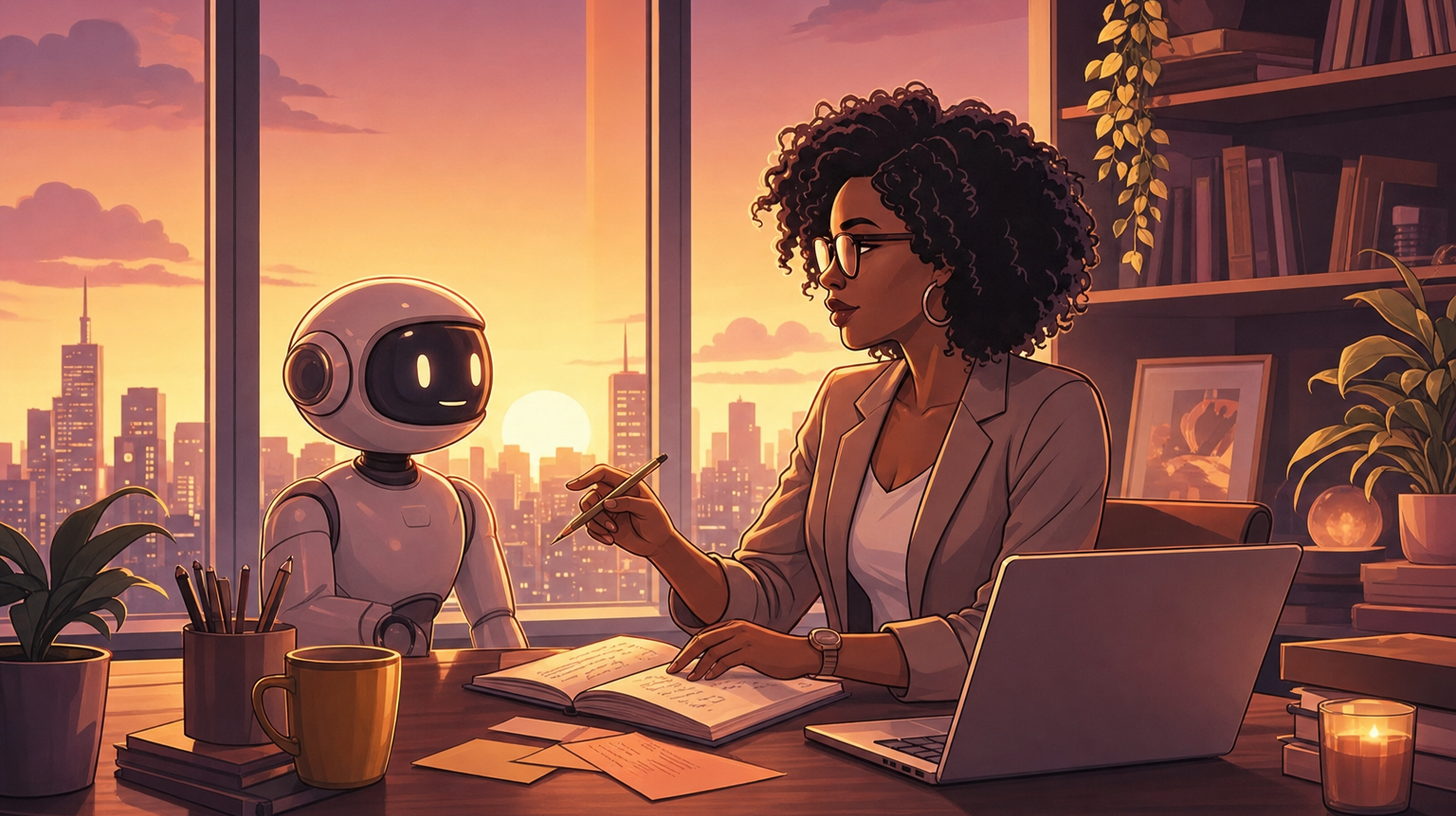 Kay teaching the AI her writing voice