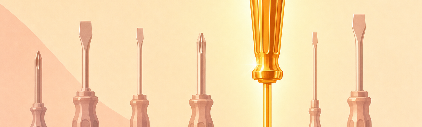one bright tool among dimmed ones
